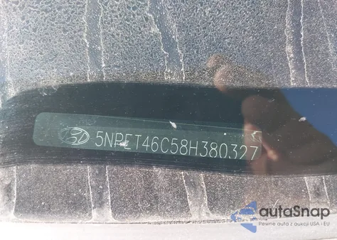 2008 Hyundai Sonata Gls from USA, damaged, VIN 5NPET46C58H380327